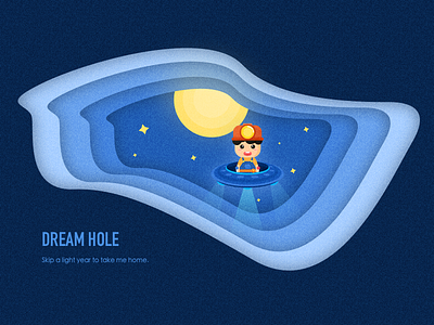 Dream Hole dream paper cut ufo