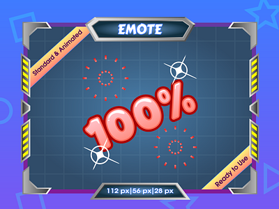 Animated Emote, Twitch Emote, Discord Emote, 100%