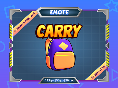 Animated Emote, Twitch Emote, Discord Emote, Carry animated carry discord emote gif twitch