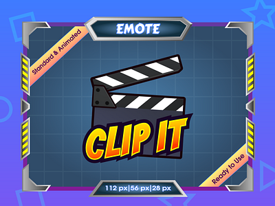 Animated Emote, Twitch Emote, Discord Emote, Clip It animated clip clip it discord emote twitch