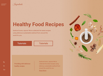 Healthy Food Desktop branding desktop food graphic design motion graphics recipe ui