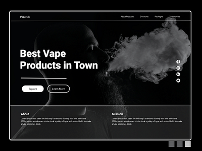 Vapehub web page