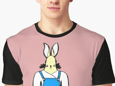 'naughty Easter bunny-t shirt' bunny design funny bunny graphic design logo my wonder world vector