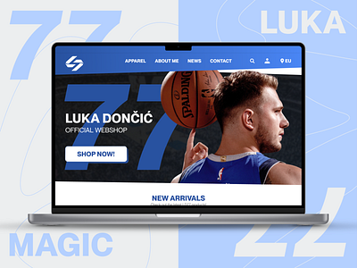 Luka Dončić Webshop - Concept (Hero) branding graphic design ui