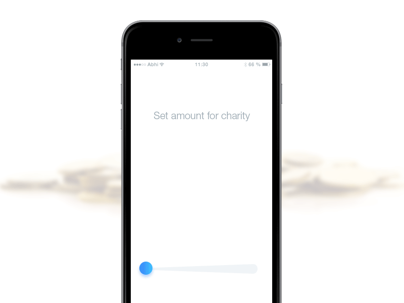 Slider for spare change charity app animation charity clean coin interaction mobile app money motion selection slider spare change