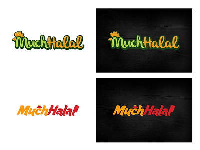 Muchhalal app icon artistic branding clean digital logo typography