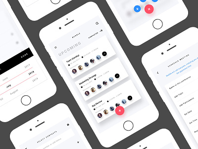 Conference Calling App app calling clean conference corporate group calling invite mobile ui ux