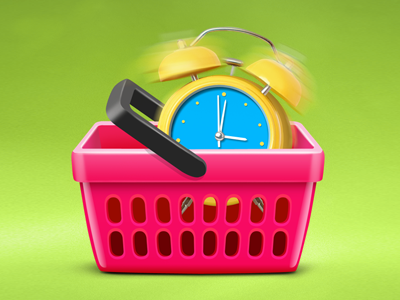 Pokupap blue cart clock green icon iphone magenta starostenko yellow