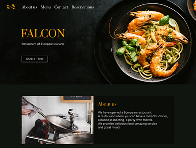 Restaurant Website design illustration landing ui ux web