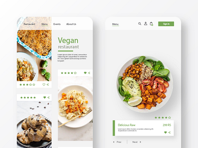 Vegan Restaurent App chatbot creative ui ux design mobile app product design ui ux