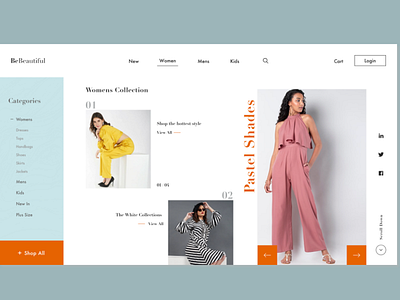 Clothing web page design by Mehak Tuli on Dribbble