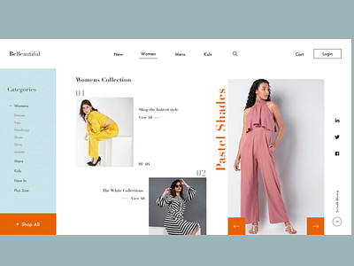 Clothing web page design branding business clothing creative fashion inspiration landing page photoshoot ui ux web web design website