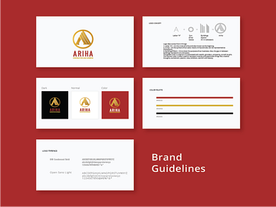 Brand Guidelines branding business colour contrast creative golden graphic design icon logo mehroon typography