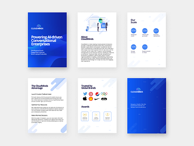 AI Brochure Design blue branding brochure business catalogue creative design graphic design graphics illustration logo pages