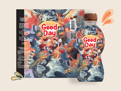 Good Day Gaul Creation 2020 art artwork bottle branding competition design good day graphic design illustration packaging