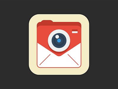 Mail Images app icon camera clean click email minimal modern