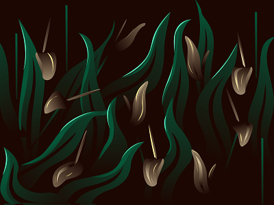 Anthurium flowers illustration