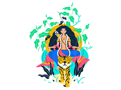 shastha goddess hindugoddess illustration religios traditional