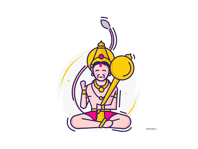 Hanuman goddess hanuman hindugoddess icon illustration indian religios vector