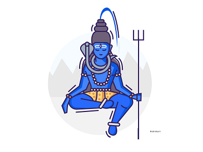 Mahadev goddess hindugoddess icon illustration indian mahadev religios siva vector