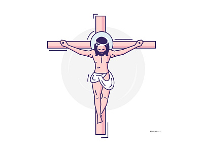 Jesus goddess icon illustration jesus religios vector