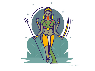 Kaali goddess illustration vector