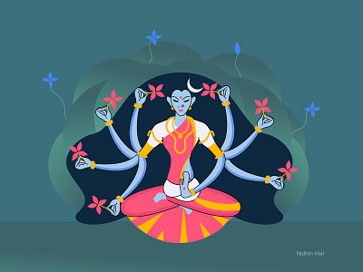 Devi goddess hindugoddess illustration indian religios vector