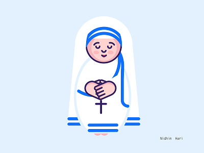 Mother Teresa charity illustration mother religios teresa