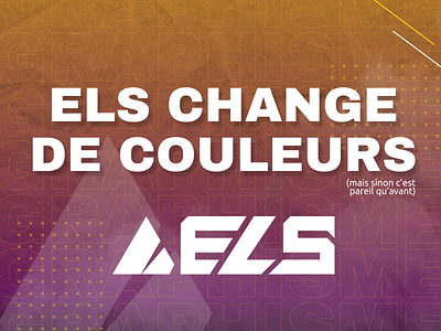 ELS - annonce charte graphique colmar design esport graphic design