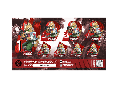 Top 8 Monkey Supremacy ELS colmar design esport graphic design jeu video smash ssbu top 8