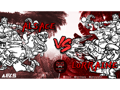 Crewbattle Alsace vs Lorraine ELS colmar crewbattle design esport graphic design jeu video smash ssbu
