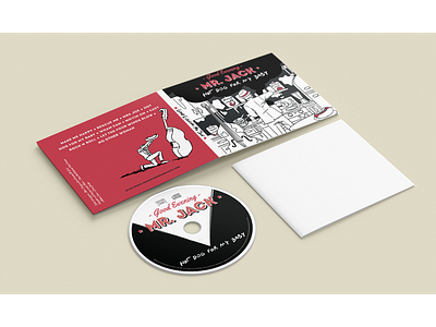 Digipack original pour Good Evening Mr Jack band cd digipack graphic design illustration music