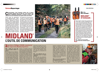 Publi-reportage dans le magazine "Grand Gibier" branding design dog graphic design magazine news paper