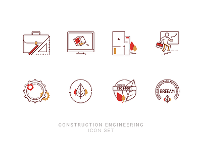 Construction Engineering Icon Set