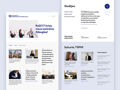 VU TSPMI academic institute science studies university web web design