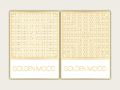 Golden Mood booklet brochure card cover flyer gold goolden illustration ornament pamphlet pattern vector