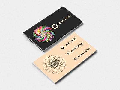 Business Card black blank branding business card colorful communication corporate id identity vector