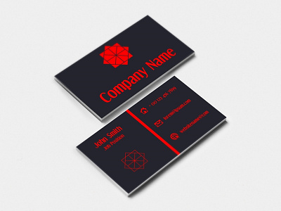 Business Card blank blue branding business card communication concept corporate id identity red vector