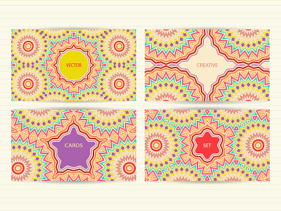 Business cards with mandala arabic business card colorful ethnic islamic japanese mandala muslim oriental