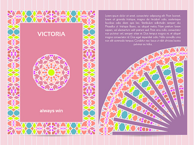 Ethnic A4 size template a4 brochure business card colorful vector cover ethnic flyer frame logo mandala oriental