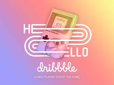 Helloooo Dribbble ! first shot gameboy newplayer