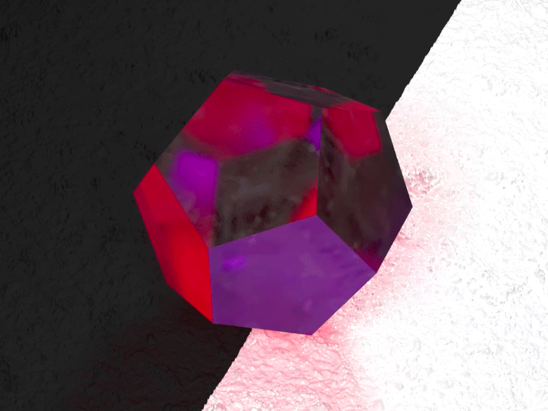 Red Diamond 3d animation physics