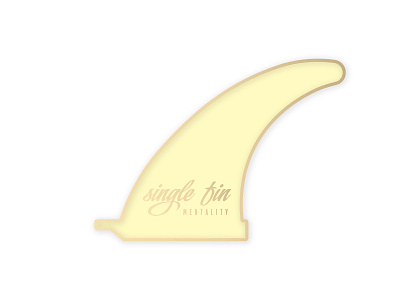 Single Fin Mentality v.2 enamel pin fin hawaii north shore pin single fin sun surf