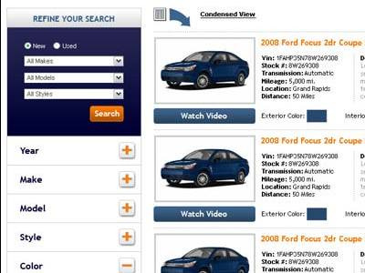 Auto Shopping Expanded list