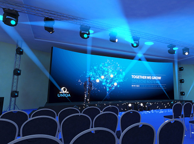 Uniqa Conference - Stage Design 3d visualization event design show design stage design