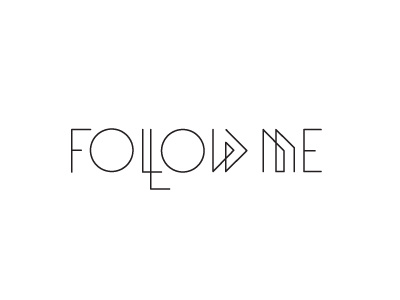 Follow Me arrow face ff letter line