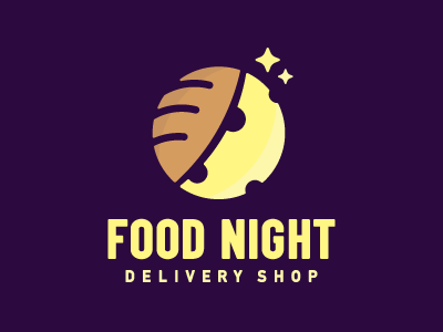 Food night bread cheese curtain delivery ff food moon night service stars