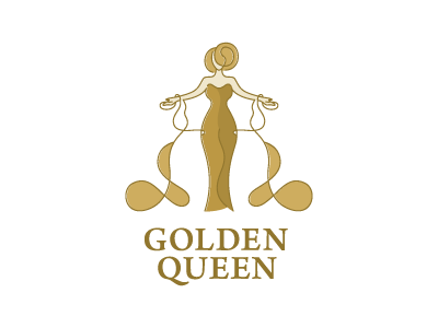 Golden queen beauty cats dress fashion ff gold line queen woman