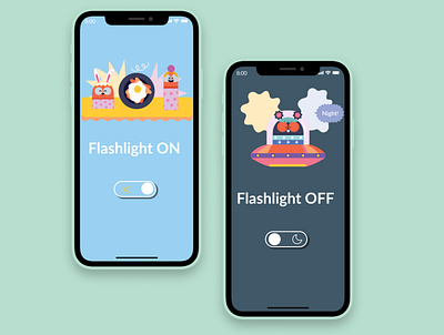 Daily UI #15 - ON/OFF Switch app challenge daily ui day 15 day and night design morning night bg onoff onoff switch ui