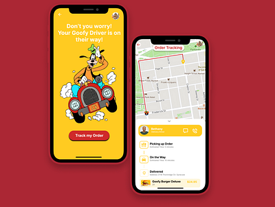 Daily UI #20 - Location Tracker app challenge daily ui day 020 day 20 delivery delivery tracker design food delivery location tracker ui